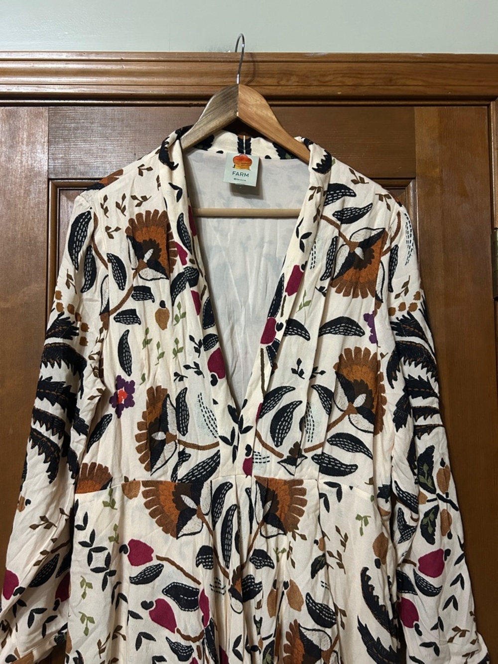FARM RiO
Farm Rio Sand Palms Paradise Long Sleeve Maxi Dress XL - Picture 3 of 7